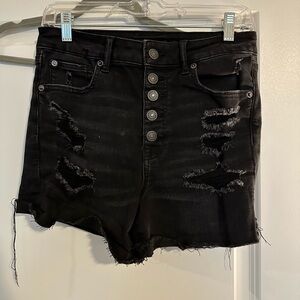 American Eagle Black Denim Shorts